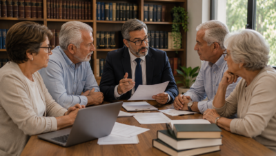 Aposentados do serviço público participam de reunião com assessoria jurídica da associação para esclarecer dúvidas sobre direitos previdenciários, benefícios e outros temas jurídicos recorrentes em ambiente profissional.